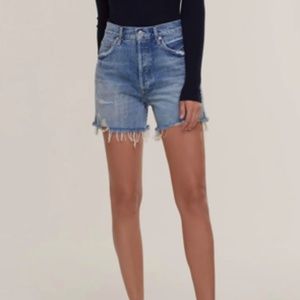 AGOLDE DEE SHORT IN RICCOCHET COLOR, SIZE 24.